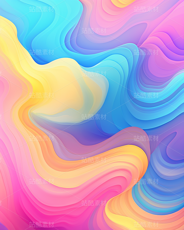 彩色渐变几何艺术酸性设计荧光质感（主预览-42798） - 未分类 - 站酷设计师AIGC微微原创素材 - 站酷ZCOOL