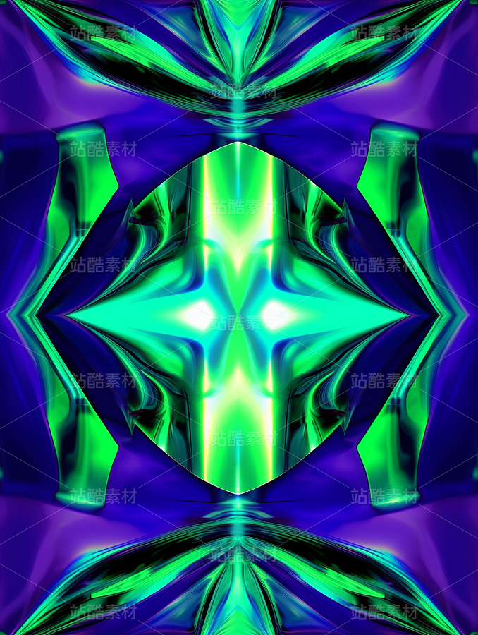 熒光綠色藍(lán)色紫色漸變幾何藝術(shù)未來科技（主預(yù)覽-42977） - 未分類 - 站酷設(shè)計師AIGC微微原創(chuàng)素材 - 站酷ZCOOL