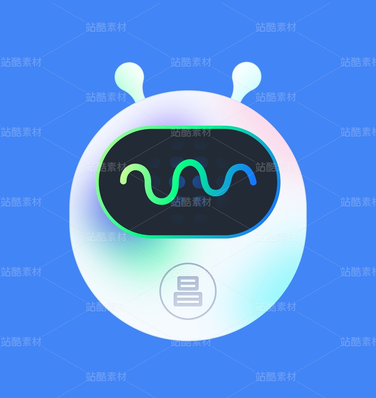 小机器IP形象，AI智能助手，人工智能，卡通形象