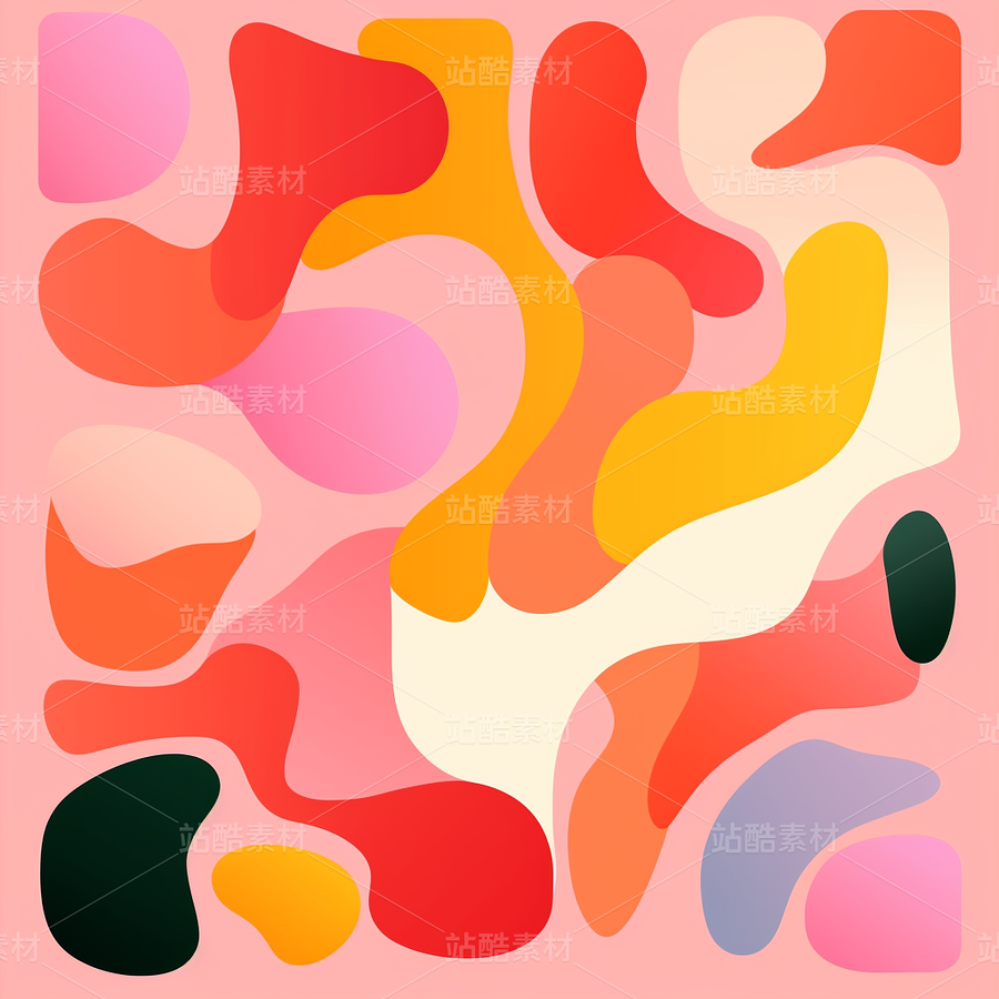 彩色熒光漸變幾何藝術(shù)海報元素（主預(yù)覽-43098） - 未分類 - 站酷設(shè)計師AIGC微微原創(chuàng)素材 - 站酷ZCOOL