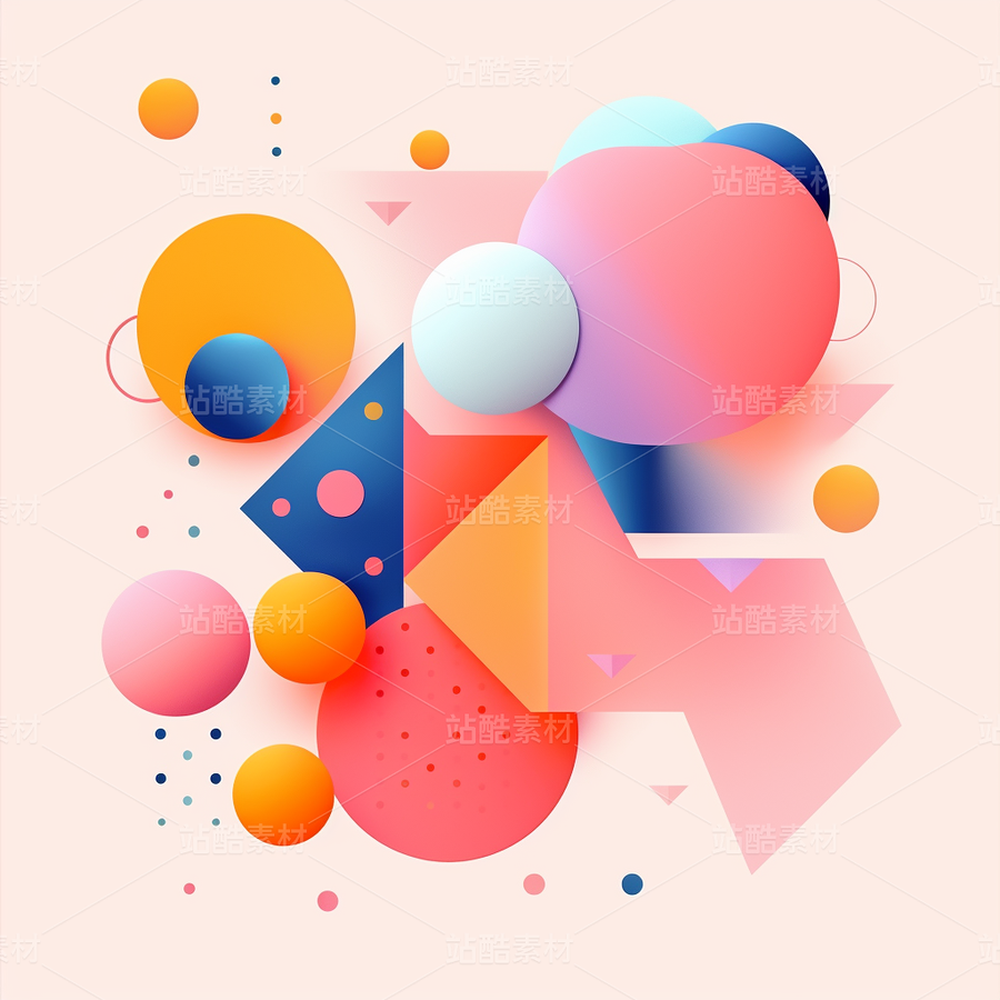 彩色熒光漸變幾何藝術(shù)海報元素（主預(yù)覽-43101） - 未分類 - 站酷設(shè)計師AIGC微微原創(chuàng)素材 - 站酷ZCOOL