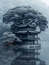 神秘未來科技自然空間藝術(shù)中式（導(dǎo)航-43312） - 未分類 - 站酷設(shè)計師AIGC微微原創(chuàng)素材 - 站酷ZCOOL