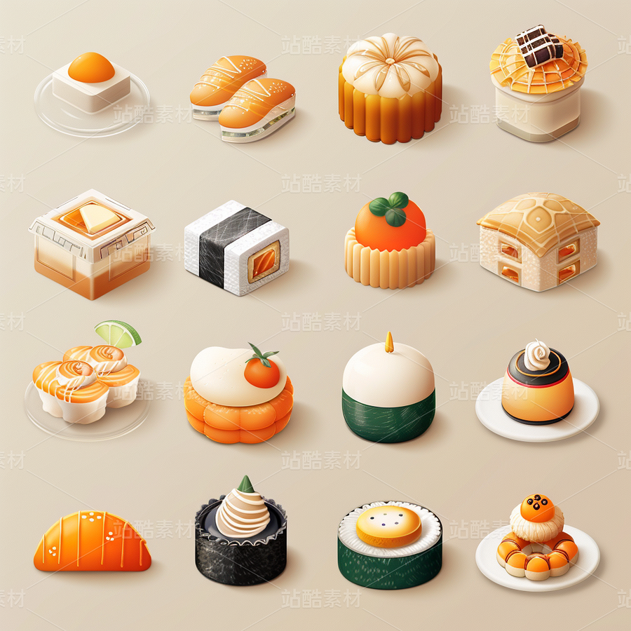 3D图标ICON彩色旅游化妆品食品度假游戏科技图标ICON(主预览-43583) - 未分类 - 站酷设计师AIGC微微原创素材 - 站酷ZCOOL