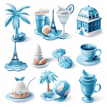3D图标ICON彩色化妆品食品旅游(导航-43661) - 未分类 - 站酷设计师AIGC微微原创素材 - 站酷ZCOOL