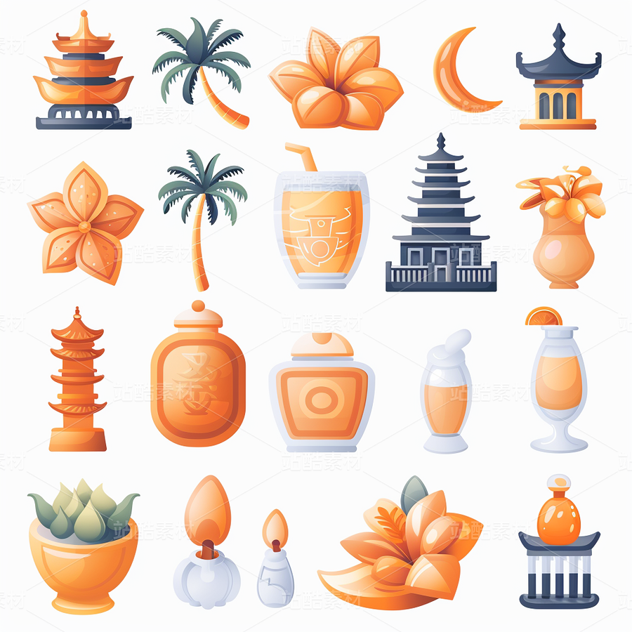 3D图标ICON彩色化妆品食品旅游(主预览-43664) - 未分类 - 站酷设计师AIGC微微原创素材 - 站酷ZCOOL