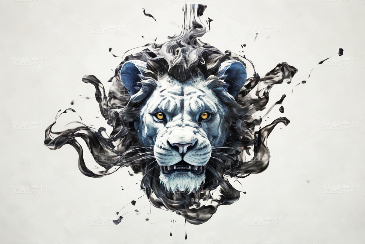 水墨獅子（主預(yù)覽-55729） - 未分類 - 站酷設(shè)計(jì)師智啟萬物原創(chuàng)素材 - 站酷ZCOOL