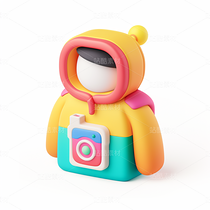 3D彩色插画图标ICON社交媒体抽象艺术(导航-61876) - 未分类 - 站酷设计师AIGC微微原创素材 - 站酷ZCOOL