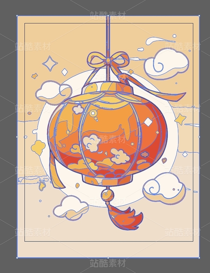 Illustrator矢量卡通灯笼（主预览-62737） - 未分类 - 站酷设计师叁度计_黄潮原创素材 - 站酷ZCOOL
