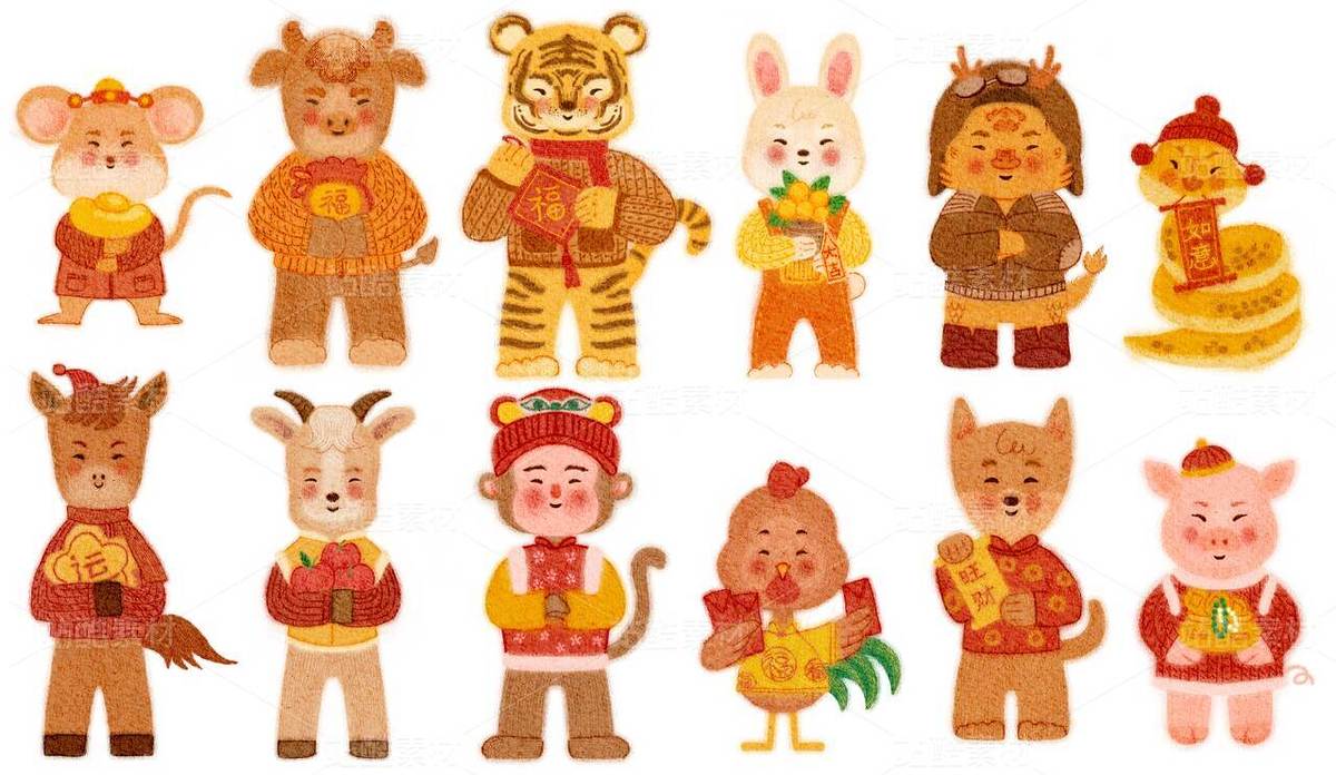 12生肖（主預(yù)覽-62776） - 未分類 - 站酷設(shè)計(jì)師貓貓不洗澡原創(chuàng)素材 - 站酷ZCOOL