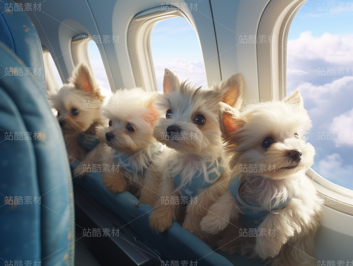 彩色可爱兔子飞机旅游度假梦幻（主预览-62823） - 未分类 - 站酷设计师AIGC微微原创素材 - 站酷ZCOOL