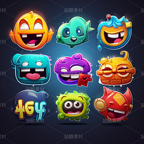彩色卡通图标表情包ICON小怪兽怪物（导航-63122） - 未分类 - 站酷设计师AIGC微微原创素材 - 站酷ZCOOL