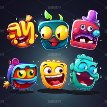 彩色卡通图标表情包ICON小怪兽怪物(导航-63124) - 未分类 - 站酷设计师AIGC微微原创素材 - 站酷ZCOOL