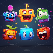 彩色卡通图标表情包ICON小怪兽怪物(导航-63136) - 未分类 - 站酷设计师AIGC微微原创素材 - 站酷ZCOOL