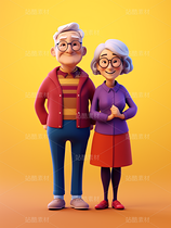 3D卡通人物老年人夫妻恩愛彩色健康（導(dǎo)航-63149） - 未分類 - 站酷設(shè)計(jì)師AIGC微微原創(chuàng)素材 - 站酷ZCOOL