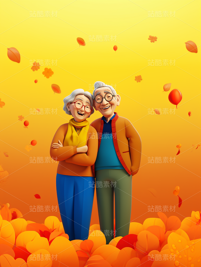 3D卡通人物老年人夫妻恩愛彩色健康（主預(yù)覽-63152） - 未分類 - 站酷設(shè)計(jì)師AIGC微微原創(chuàng)素材 - 站酷ZCOOL