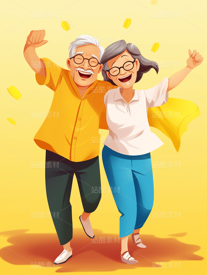 3D卡通人物老年人夫妻恩愛彩色健康（主預(yù)覽-63148） - 未分類 - 站酷設(shè)計(jì)師AIGC微微原創(chuàng)素材 - 站酷ZCOOL