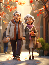 彩色3D卡通人物老年人夫妻恩愛（導(dǎo)航-67269） - 未分類 - 站酷設(shè)計(jì)師AIGC微微原創(chuàng)素材 - 站酷ZCOOL