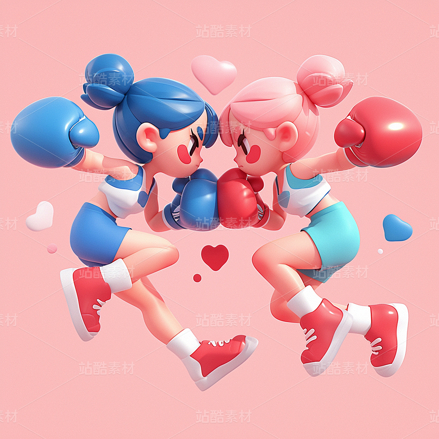 彩色3D卡通男孩女孩運動奔跑（主預(yù)覽-70702） - 未分類 - 站酷設(shè)計師AIGC微微原創(chuàng)素材 - 站酷ZCOOL