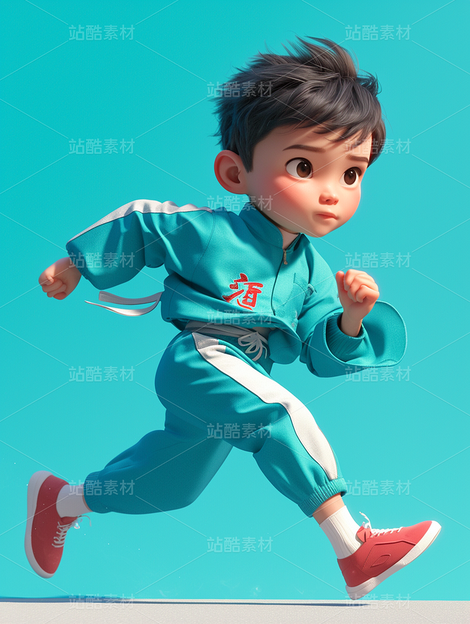 彩色3D卡通男孩女孩運動奔跑（主預(yù)覽-70698） - 未分類 - 站酷設(shè)計師AIGC微微原創(chuàng)素材 - 站酷ZCOOL