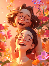 彩色3D卡通女孩閨蜜日常生活（導(dǎo)航-70817） - 未分類 - 站酷設(shè)計師AIGC微微原創(chuàng)素材 - 站酷ZCOOL