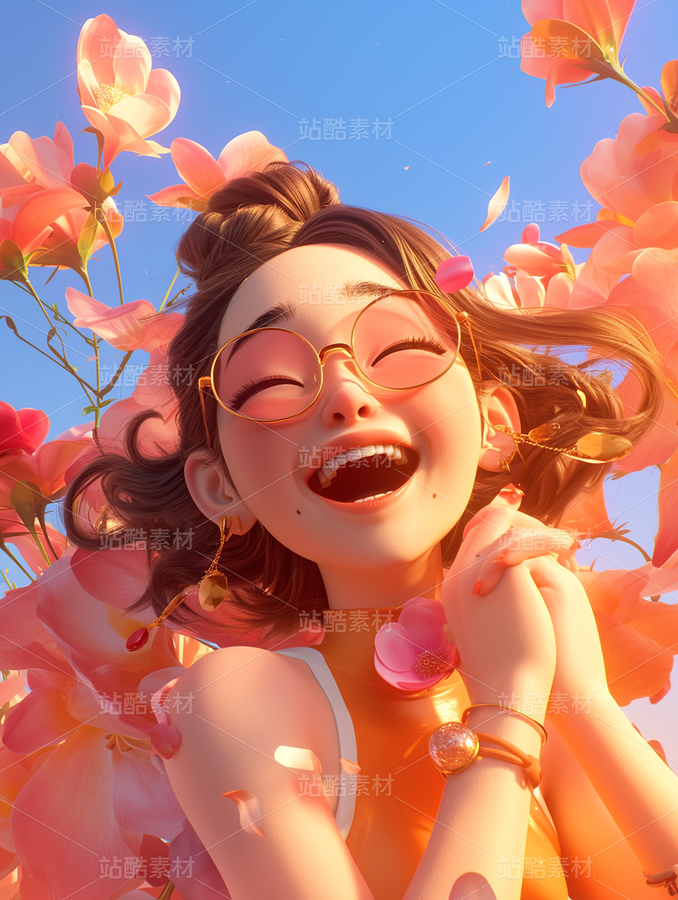 彩色3D卡通女孩閨蜜日常生活（主預(yù)覽-70819） - 未分類 - 站酷設(shè)計師AIGC微微原創(chuàng)素材 - 站酷ZCOOL