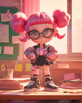 彩色3D卡通女孩閨蜜日常生活（導(dǎo)航-70828） - 未分類 - 站酷設(shè)計師AIGC微微原創(chuàng)素材 - 站酷ZCOOL