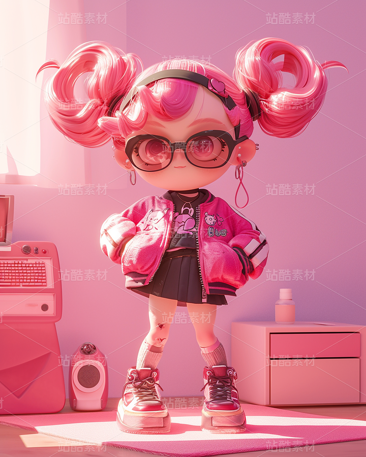 彩色3D卡通女孩閨蜜日常生活（主預(yù)覽-70825） - 未分類 - 站酷設(shè)計師AIGC微微原創(chuàng)素材 - 站酷ZCOOL