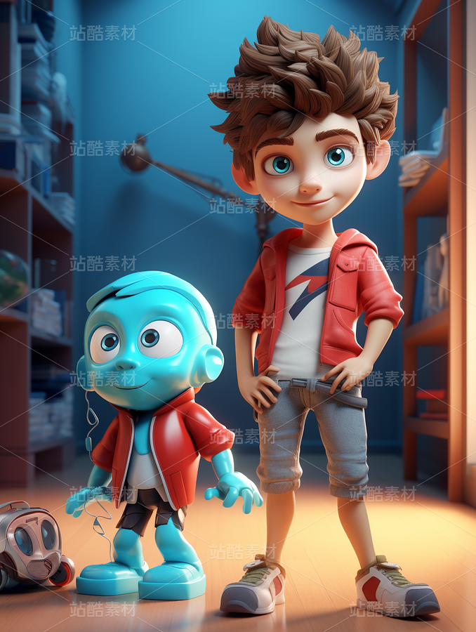 3D卡通人物朋友小孩（主預(yù)覽-70833） - 未分類 - 站酷設(shè)計(jì)師AIGC微微原創(chuàng)素材 - 站酷ZCOOL