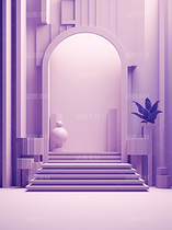 紫色粉色抽象藝術(shù)線條光影科幻空間幾何（導(dǎo)航-71557） - 未分類 - 站酷設(shè)計師AIGC微微原創(chuàng)素材 - 站酷ZCOOL