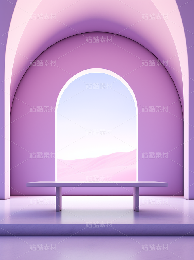 紫色粉色抽象藝術(shù)線條光影科幻空間幾何（主預(yù)覽-71546） - 未分類 - 站酷設(shè)計師AIGC微微原創(chuàng)素材 - 站酷ZCOOL