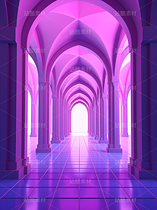 紫色粉色抽象藝術(shù)線條光影科幻空間幾何（導(dǎo)航-71544） - 未分類 - 站酷設(shè)計師AIGC微微原創(chuàng)素材 - 站酷ZCOOL