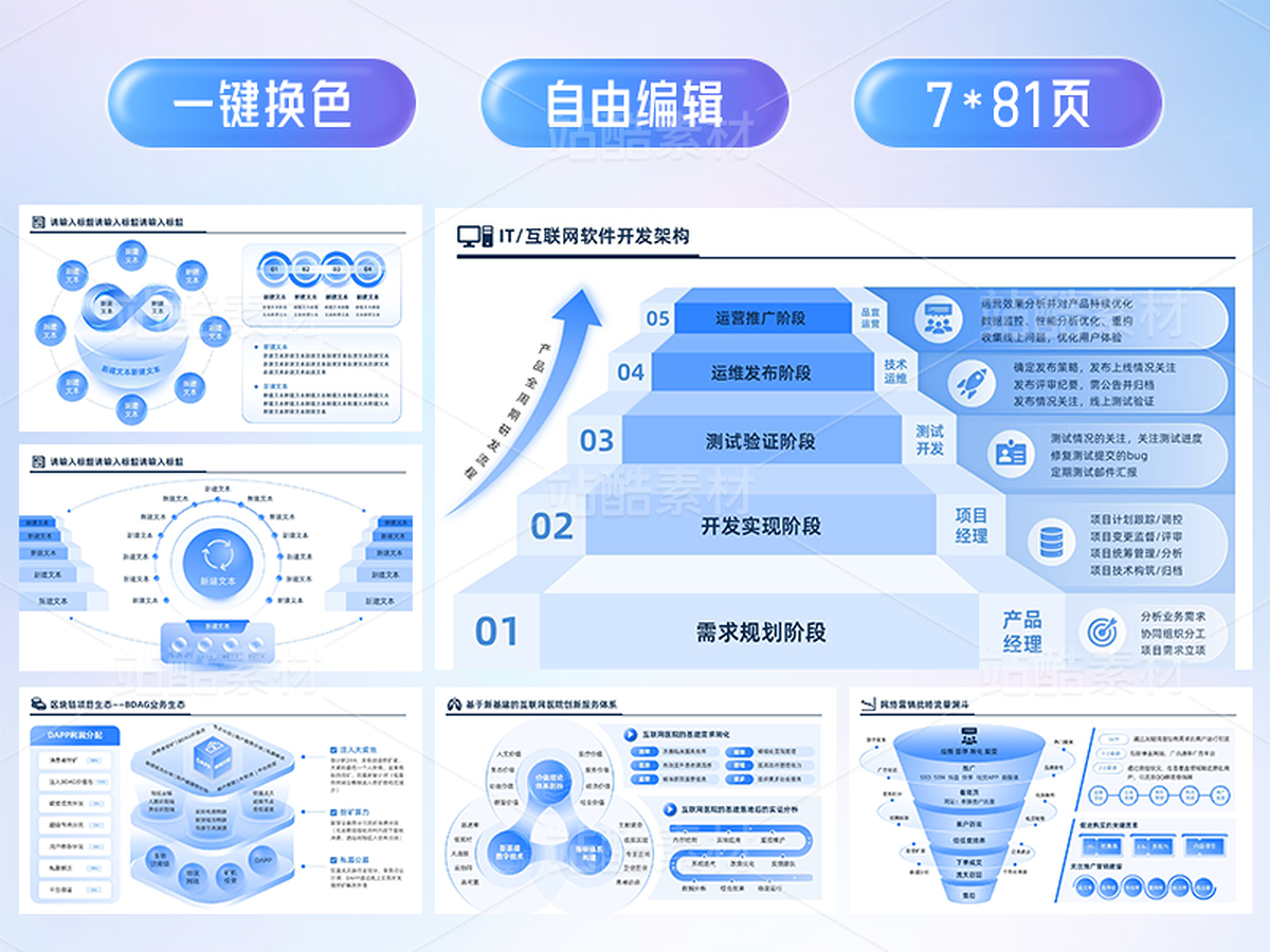 【81页】流程结构PPT排版模板,支持一键换色/自由编辑(主预览-83580) - 未分类 - 站酷设计师玩心雕虫原创素材 - 站酷ZCOOL