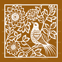 花鳥 剪紙004（導航-108358） - 未分類 - 站酷設計師一桶咸魚原創(chuàng)素材 - 站酷ZCOOL