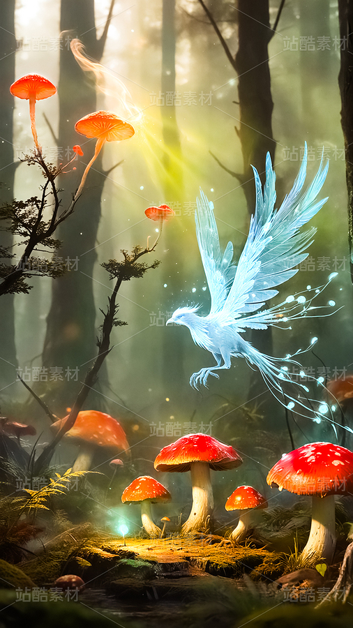 夢幻蘑菇林插畫（主預覽-110378） - 未分類 - 站酷設計師芥菜籽暖心原創(chuàng)素材 - 站酷ZCOOL