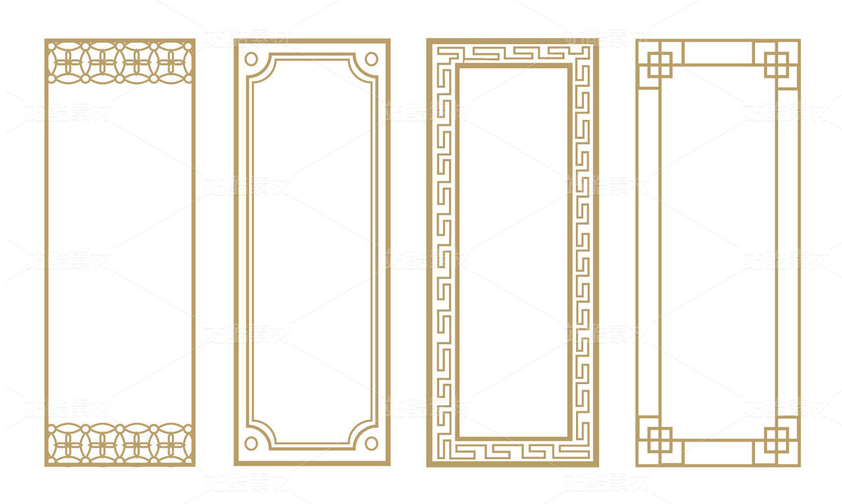 中國(guó)傳統(tǒng)圖紋邊框 白色背景素材（主預(yù)覽-113657） - 未分類(lèi) - 站酷設(shè)計(jì)師任如意原創(chuàng)素材 - 站酷ZCOOL
