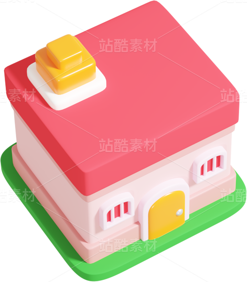 卡通3D房子（主预览-113869） - 未分类 - 站酷设计师行走的萌萌西瓜妹原创素材 - 站酷ZCOOL