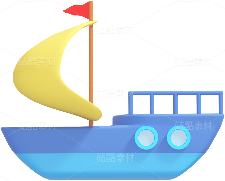 卡通3D帆船