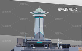 3D科幻写实建筑原画-现代灯塔(导航-116099) - 未分类 - 站酷设计师带个脑子原创素材 - 站酷ZCOOL
