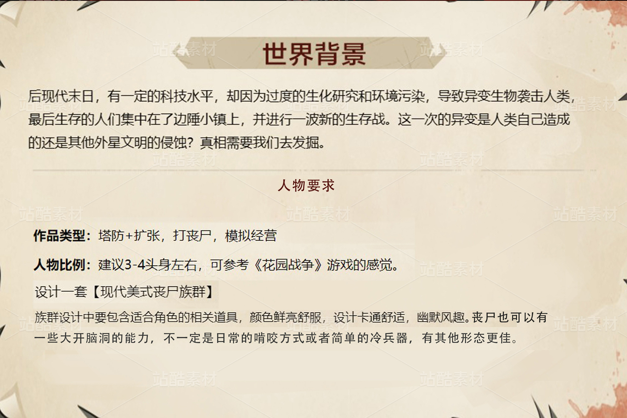 角色立绘-丧尸主题，欧卡
