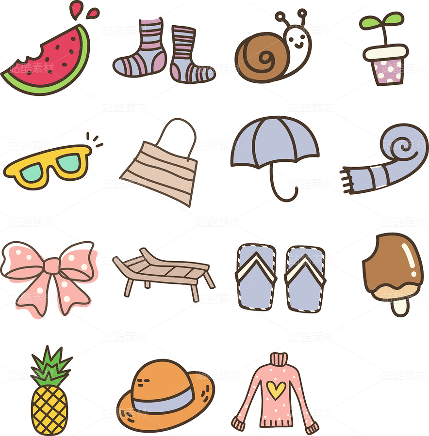 手繪單體物件（主預(yù)覽-116920） - 未分類 - 站酷設(shè)計(jì)師有奶便善良原創(chuàng)素材 - 站酷ZCOOL