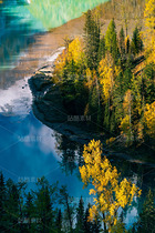 新疆阿勒泰喀纳斯月亮湾秋季风光（导航-120697） - 未分类 - 站酷设计师陈喆风光摄影原创素材 - 站酷ZCOOL