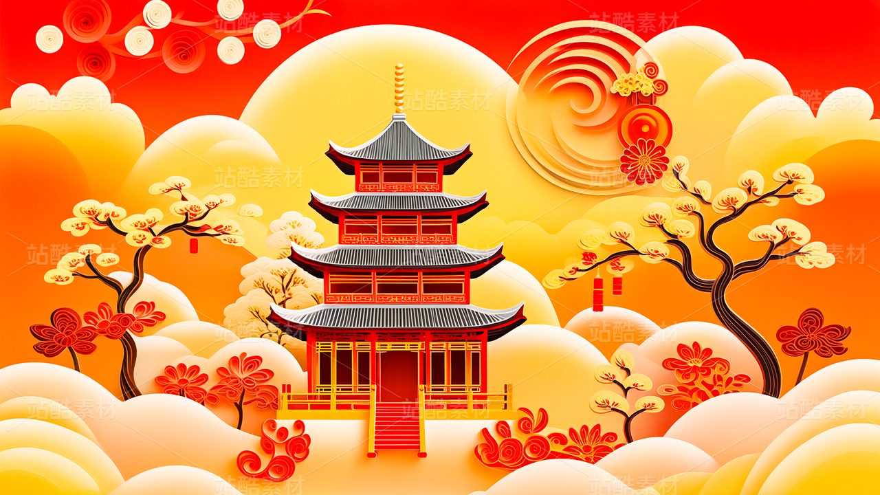 《古建筑之旅》插画系列作品  