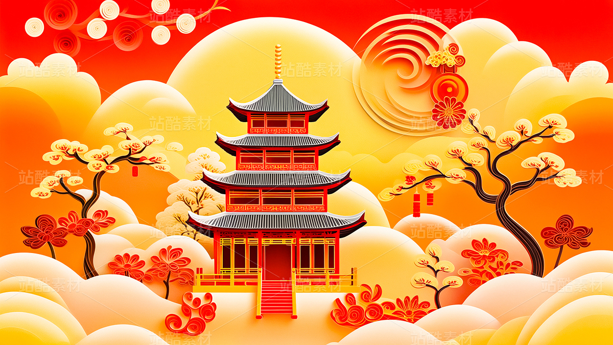 《古建筑之旅》插画系列作品(主预览-121274) - 未分类 - 站酷设计师芥菜籽暖心原创素材 - 站酷ZCOOL
