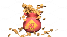 春節(jié)喜慶福袋爆金幣（導(dǎo)航-121585） - 未分類 - 站酷設(shè)計師Z117675364原創(chuàng)素材 - 站酷ZCOOL