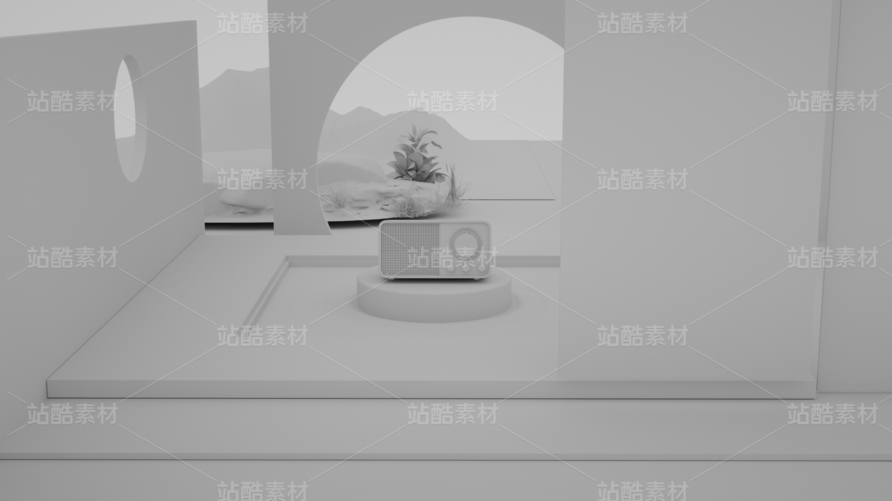C４D建模-复古蓝牙音响