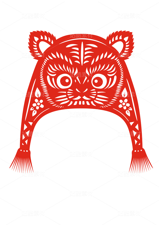 虎头帽 剪纸025（主预览-122813） - 未分类 - 站酷设计师一桶咸鱼原创素材 - 站酷ZCOOL