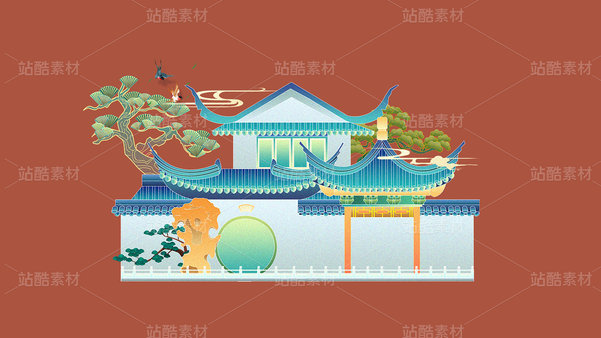 国风城市特色建筑 苏州园林（主预览-122826） - 未分类 - 站酷设计师小也XY原创素材 - 站酷ZCOOL
