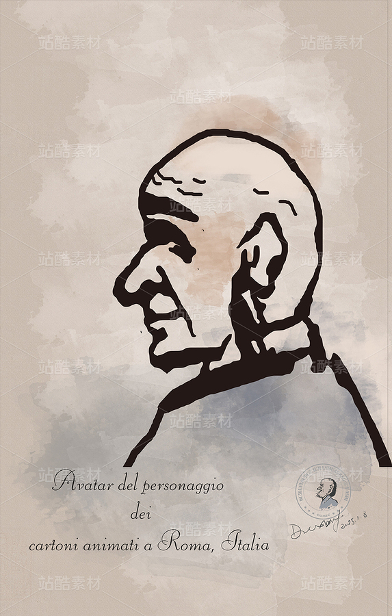 法国抽象漫画人物装饰画（主预览-122846） - 未分类 - 站酷设计师独立绘画室原创素材 - 站酷ZCOOL