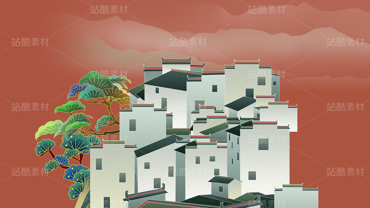 城市特色建筑 古风建筑 安徽（主预览-123050） - 未分类 - 站酷设计师小也XY原创素材 - 站酷ZCOOL
