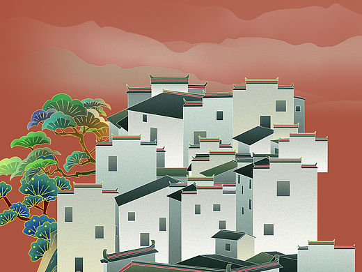 城市特色建筑 古风建筑 安徽 